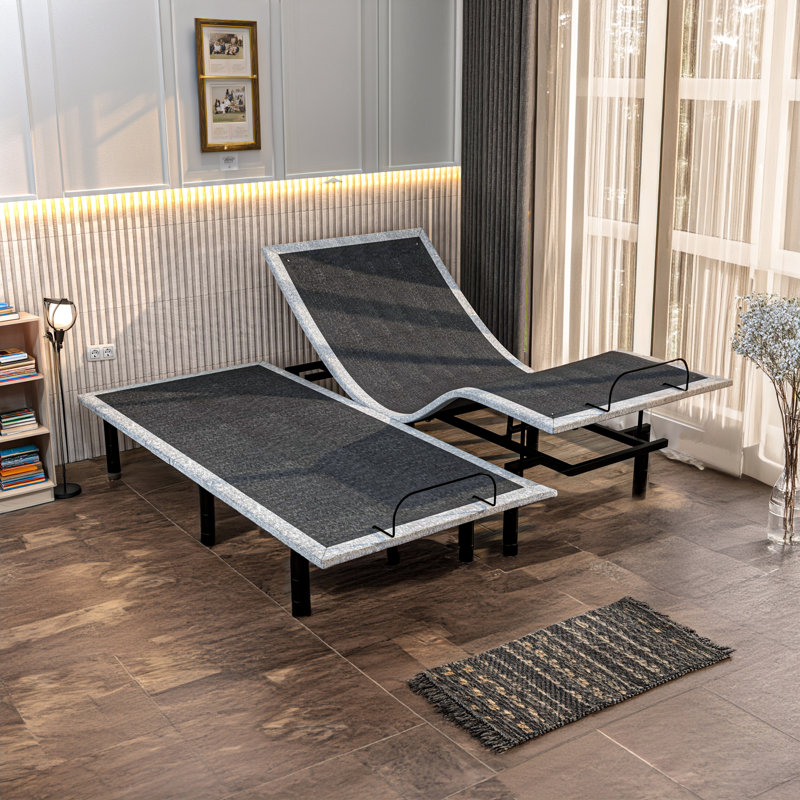 Endicott Split King Massaging Zero Gravity Adjustable Bed with Wireless Remote