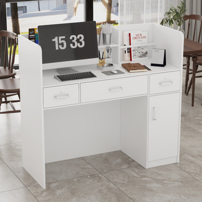 Rectangle Manufactured Wood Reception Desk