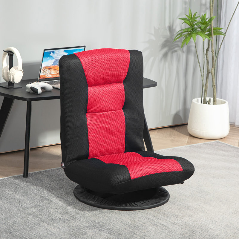 Chaise de jeu pliante et pivotante pour jouer, Noir / Rouge