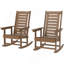 Chaises à haut dossier et chaises berçantes d'extérieur 2 pièces-123954181
