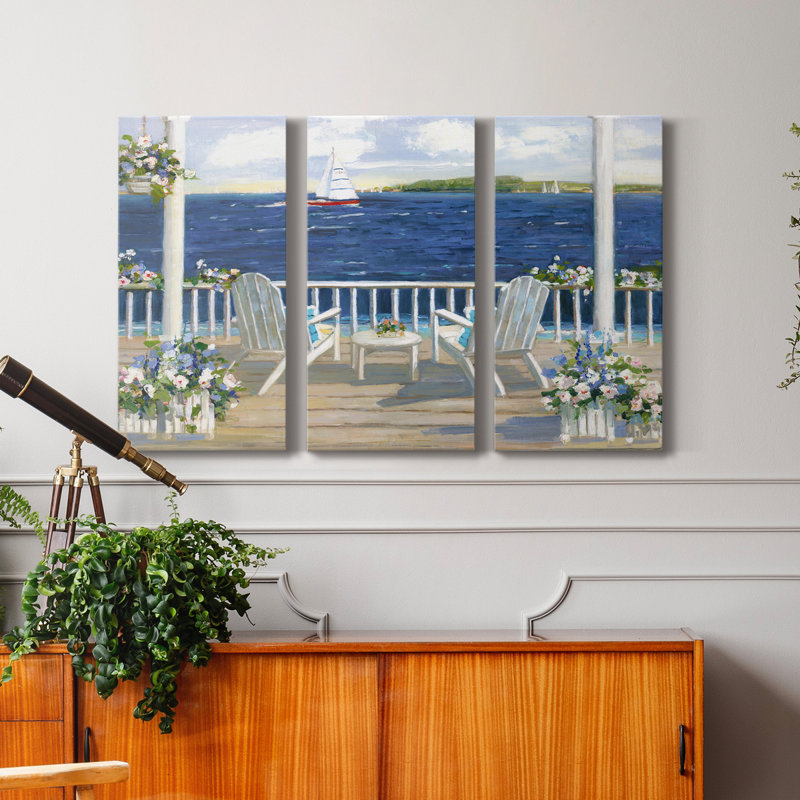 " Summer Sail " 3 - Pieces, 20" H x 16" W x 1" D