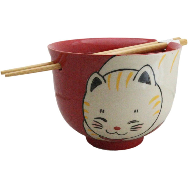 Adorable ensemble de bol avec des baguettes Donburi