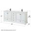 Ensemble de meuble-lavabo double 80 "Deborah-51712444-61133073-97791432