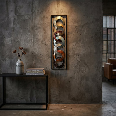Hosley Metal Wall Décor 35" High. Ideal Gift for Home, Weddings, Party, Spa, Meditation, Home Office, Dorm O4