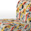 Red Popart Lichtenstein Lines Matrix - Fauteuil de chambre contemporain rembourré, fauteuil d'appoint rouge
