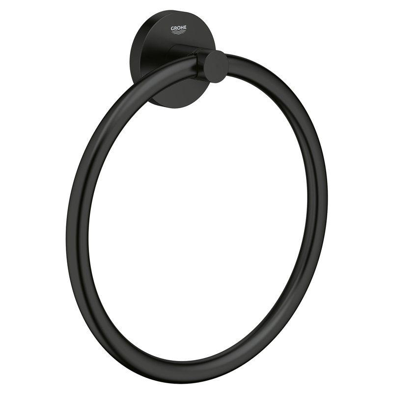 ESSENTIAL 8" Towel Ring, Matte Black