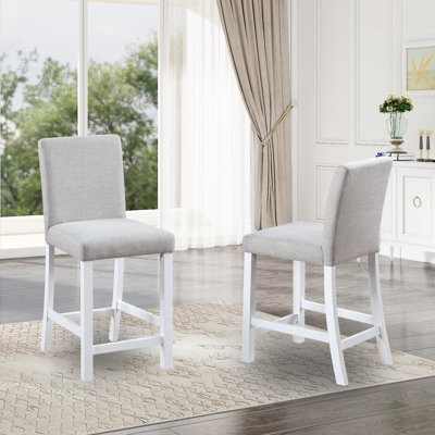4 Piece Dining Chairs (White, Gray)
