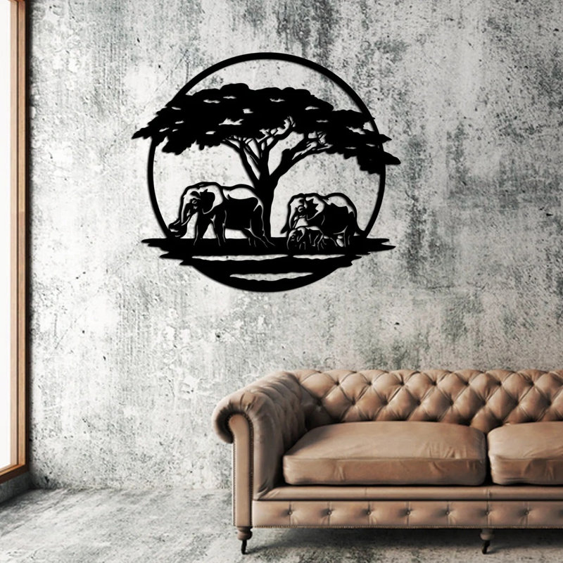 Handmade Boho Landscape & Nature Wall Decor on Metal