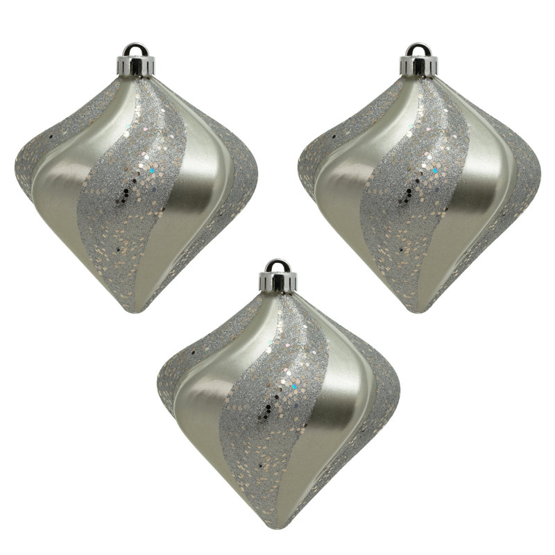 Ornement de Noël Swirl Diamond, Argent