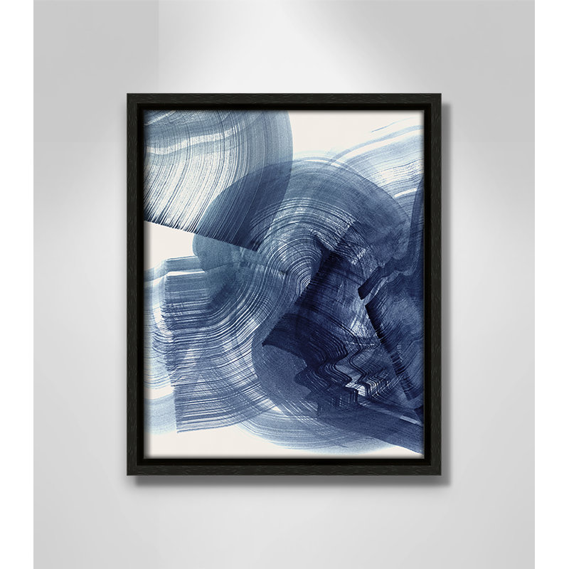 Indigo Crescendo I Print by , 11.5" H x 9.5" W, Espresso Floater
