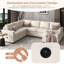 Canapé modulaire Ustyle avec lit escamotable et méridienne tentante, options de type C, matériau chenille éblouissant, pour salon, bureau, zones spacieuses, canapé-lit beige. Et les connexions. Tissu. Coton