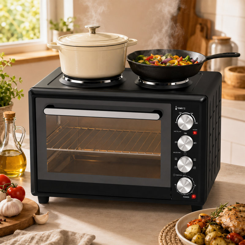 HOMCOM Toaster Oven with Rotisserie