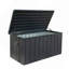 Coffre de rangement étanche de 378 litres (100 gallons) pour terrasse, avec couvercle verrouillable, gris foncé-291830552-291830630