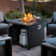 Fire Pits Outdoor Gas Fire Pit, 50,000 BTU Steel Fire Table