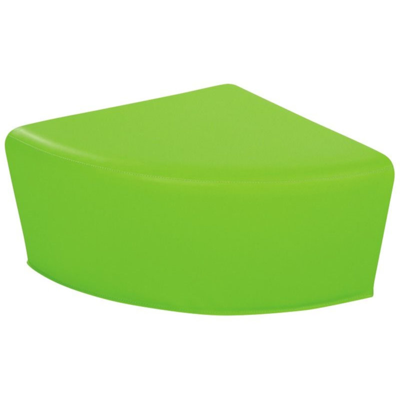 Quadrant Pouffe Basic - Seat Height: 6", Green, 10" H x 19" W x 19" D