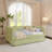 Linen Fabric Daybed with Trundle-656181215