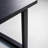 Black solid wood dining table rectangular home-106732647