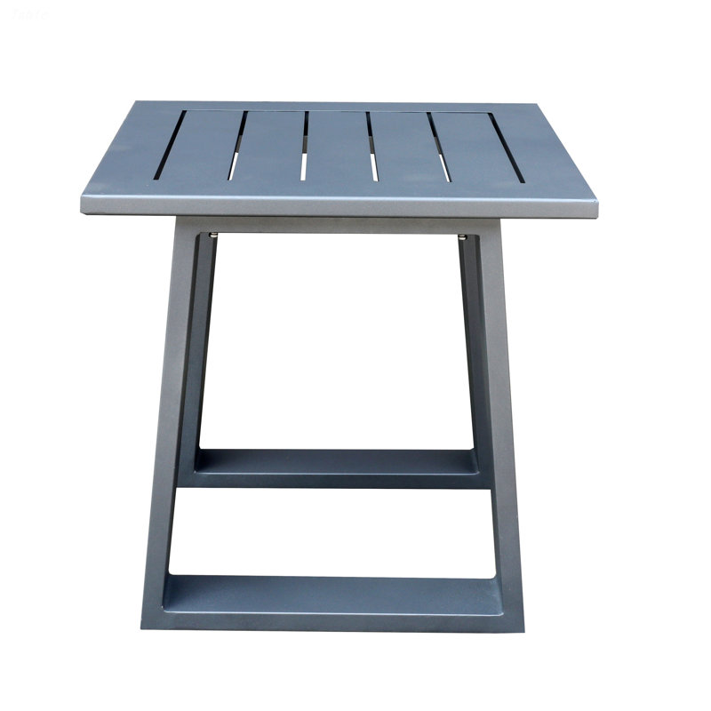 Table de bout d'extérieur carrée, table d'appoint
