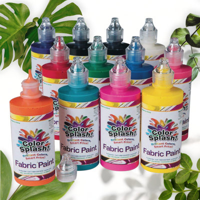 Vibrant 3D Fabric Paint Set 12 Colors 4oz