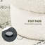 Repose-pieds rond avec repose-pieds en tissu polaire