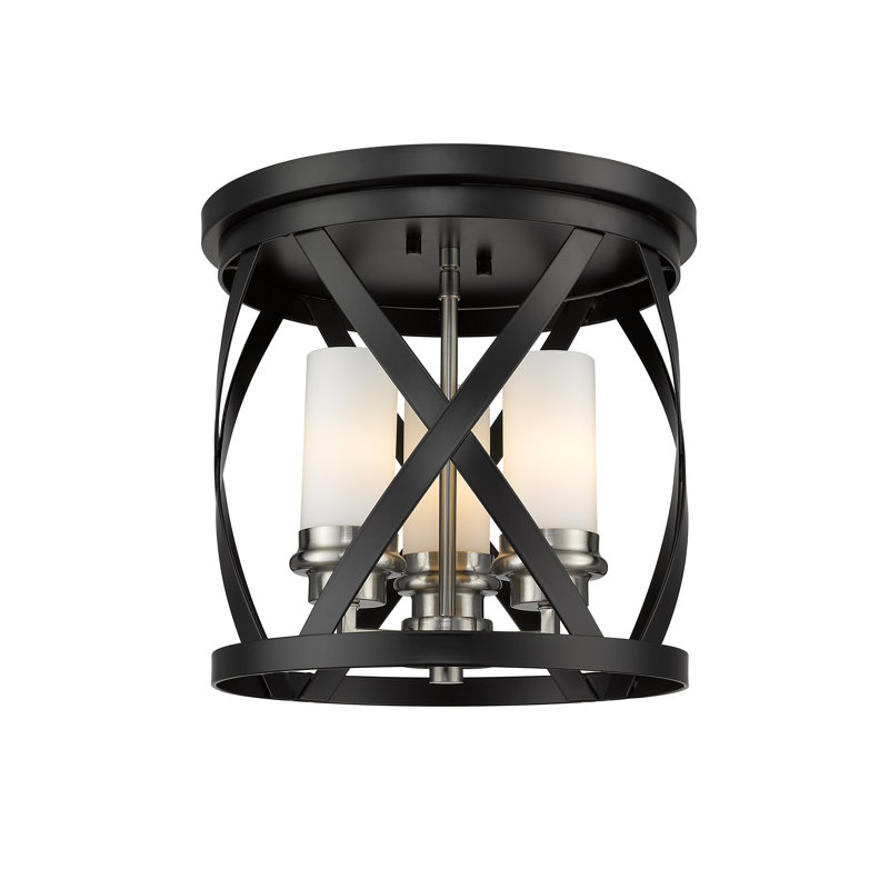 Beckville Glass Flush Mount, Brushed Nickel