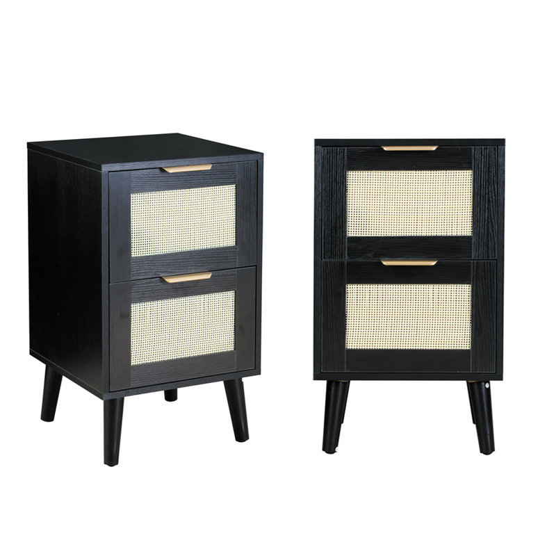 Boho 40cm W Particle Board Bedside Table