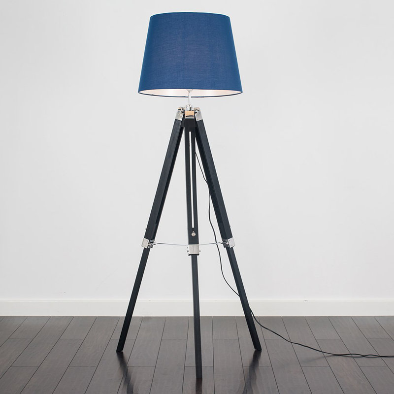 Bella Vista 175cm Tripod Floor Lamp, Navy Blue, LED Bulb