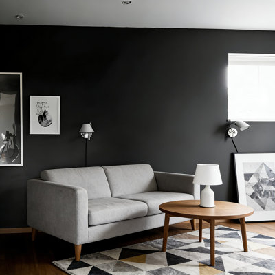 Black Peel And Stick Wallpaper Roll - Thickened Self-Adhesive Waterproof Vinyl For Walls, Countertops, Furniture, Easy To Apply And Remove Without Residue