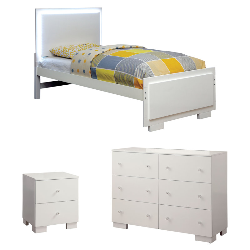 Ensemble de chambre configurable avec lit plateforme bellina
