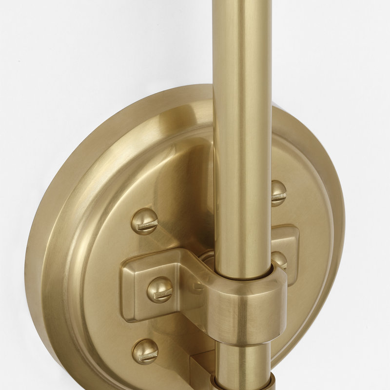 Thomas O'Brien 1 - Light Outdoor Barn Light, Hand-Rubbed Antique Brass, Hand-Rubbed Antique Brass, 17.5" H x 9" W x 15" D