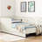 Beige Twin Size Bed Frame With 2 Storage Drawers, Convertible Velvet Bed, Modern Design, Soft Seating Surface, Reinforced Eucalyptus And Construction Adjustable Upholstered For Bedroom, Comfortable ,