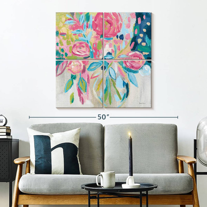 Harnek Summer Pink Floral, 32" H x 32" W