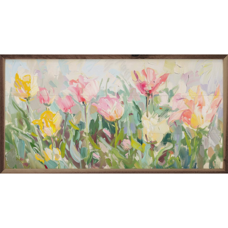 Tulipes printanières pastel par Design Studio, H 20 po x l 40 po