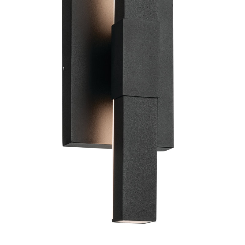 22.25" Black LED Outdoor Wall Light, 22.25" H x 5" W x 3.5" D