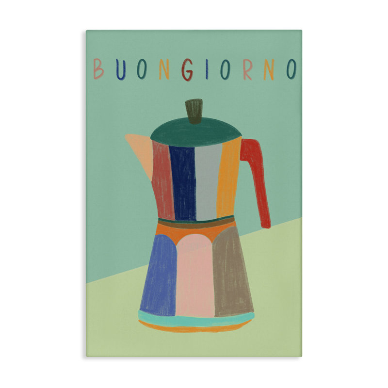Toile de café Buongiorno Espresso, design EMILY Navas, H 36 po x l 24 po