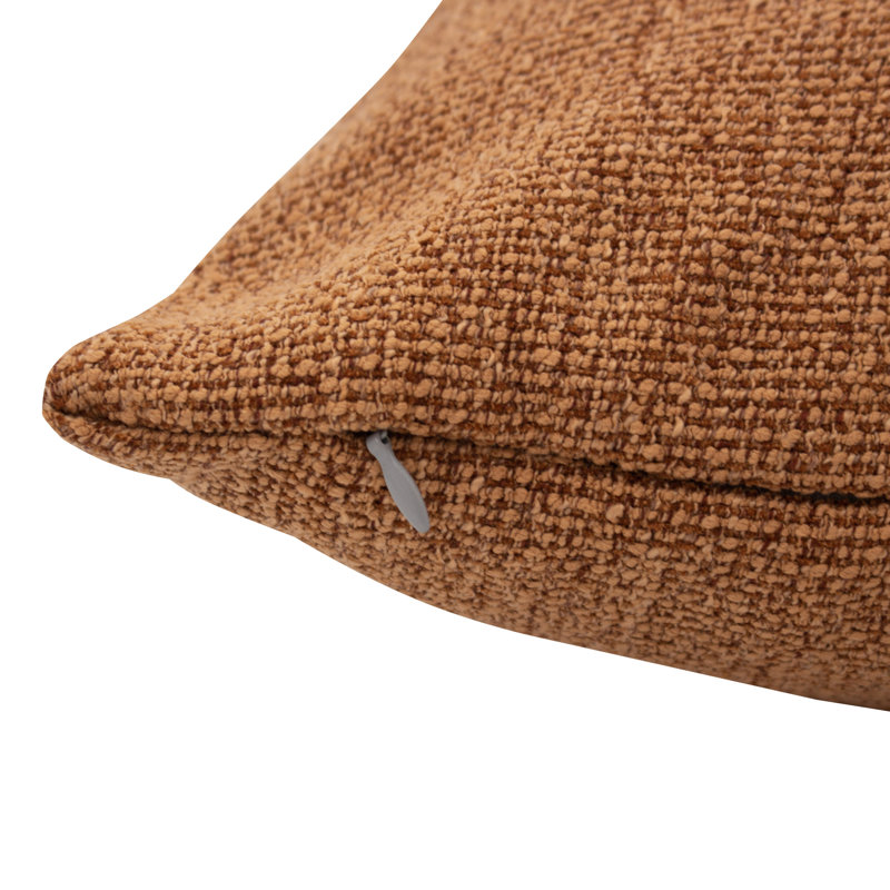 Housse et insert de coussin carré luxueux Pace, Orange, Plumes