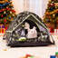 Tente de camouflage pour chat, niche pour chat portable avec coussin souple, caverne pour chat, niche pour petits chiens et lapins de taille moyenne