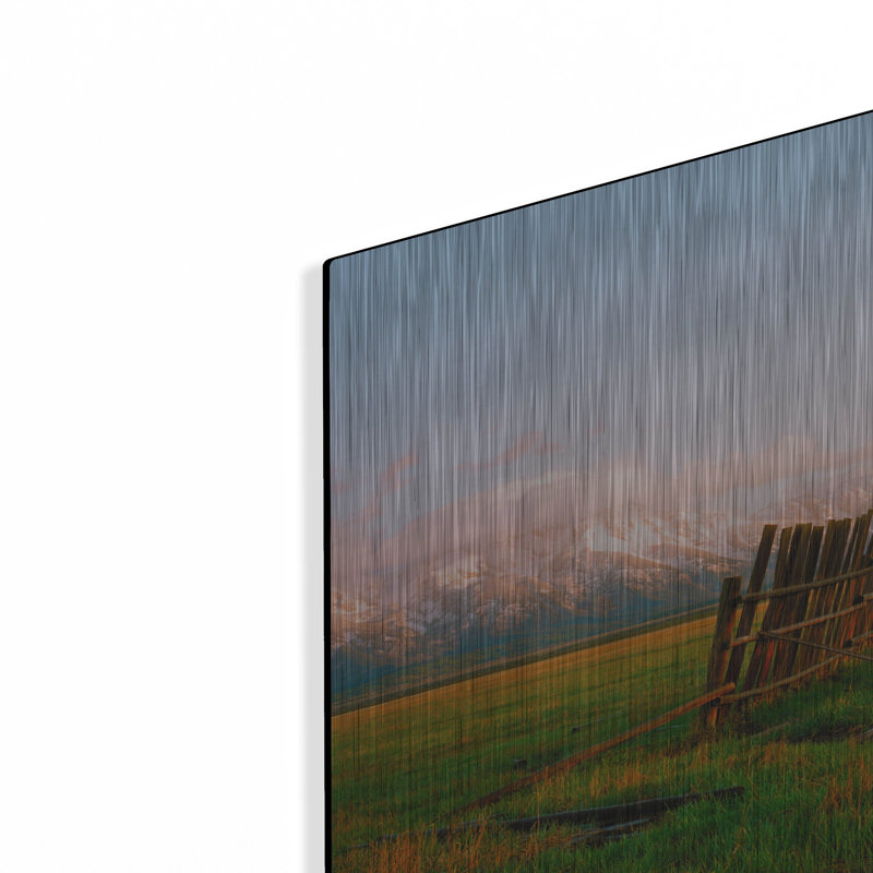 «After Rain» par Sol Rapson, art mural en métal, H 12 po x l 16 po