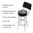 Swivel Upholstered Counter Stool with Metal Frame