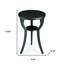 Table de bout ronde 24 "en bois manufacturé noir avec tablette