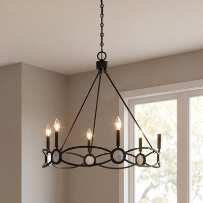 Minette 6-Light Chandelier in Matte Black