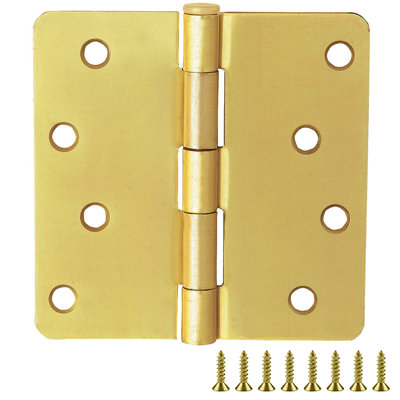Ensemble de charnières de porte 4 po x 1/4 po Radius (3 par paquet)