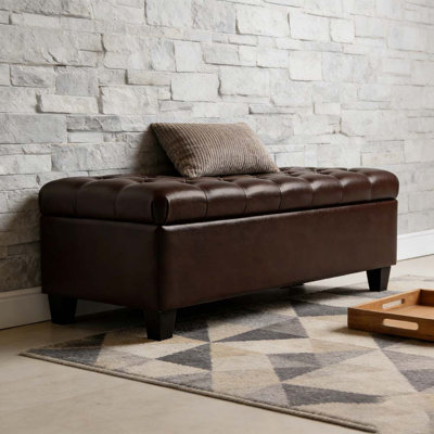 Banc de rangement avec repose-pieds 50,25 po