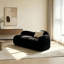 Chaise longue minimaliste en tissu noir-96947182
