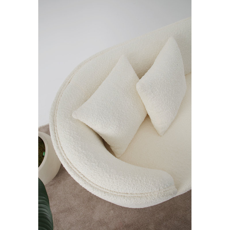 Laytham Upholstered 148 " Boucle Curved Corner Sectional