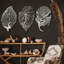Ensemble d'art mural 3 feuilles en métal-69766765-69766766