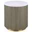 Ensemble de 3 tables basses rondes en marbre blanc-1508754140