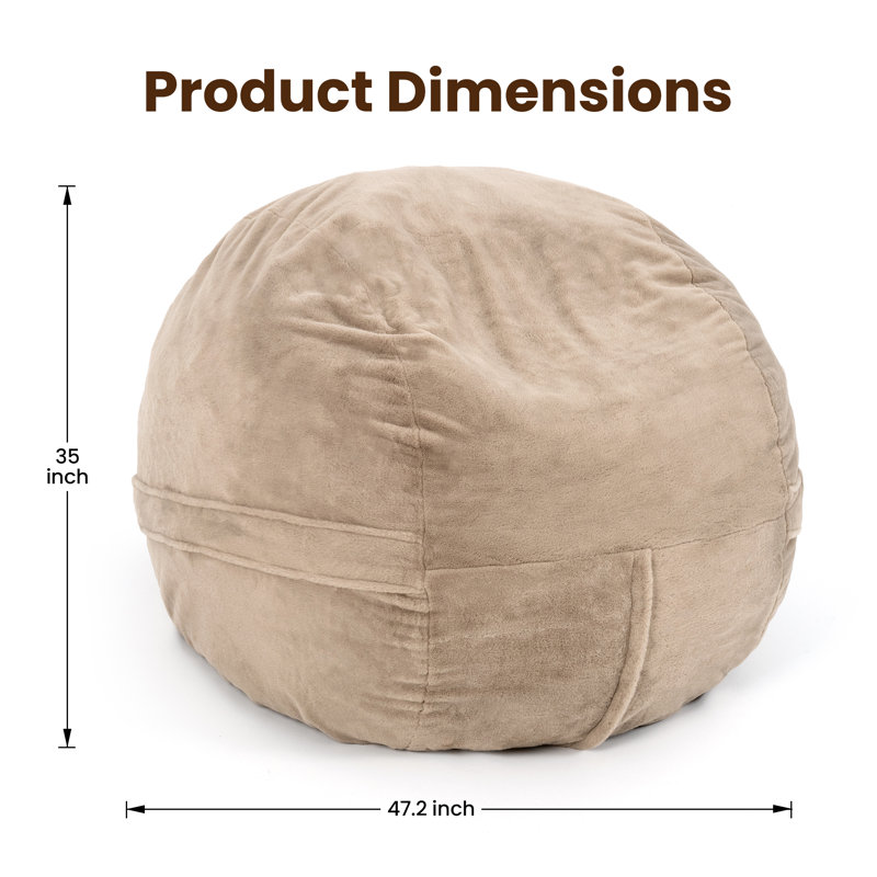 Fauteuil à billes 4 pi, Beige