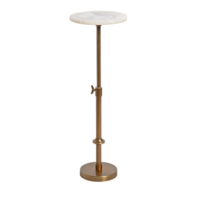 Traditional Adjustable-Height Metal Pedestal Table