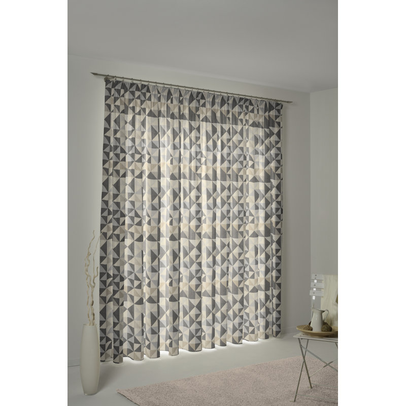 Vanesa Bio Bel Opaque Single Curtain, Light Blue, 145 W x 245 D cm